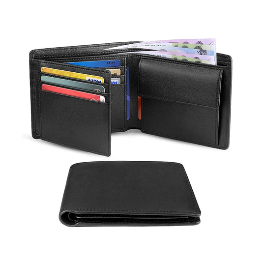 Wallets Mens Slim RFID Blocking Genuine Leather